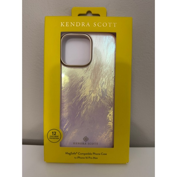 Kendra Scott Accessories - Kendra Scott Phone Case iPhone 16 Pro Max Iridescent White MagSafe NWT